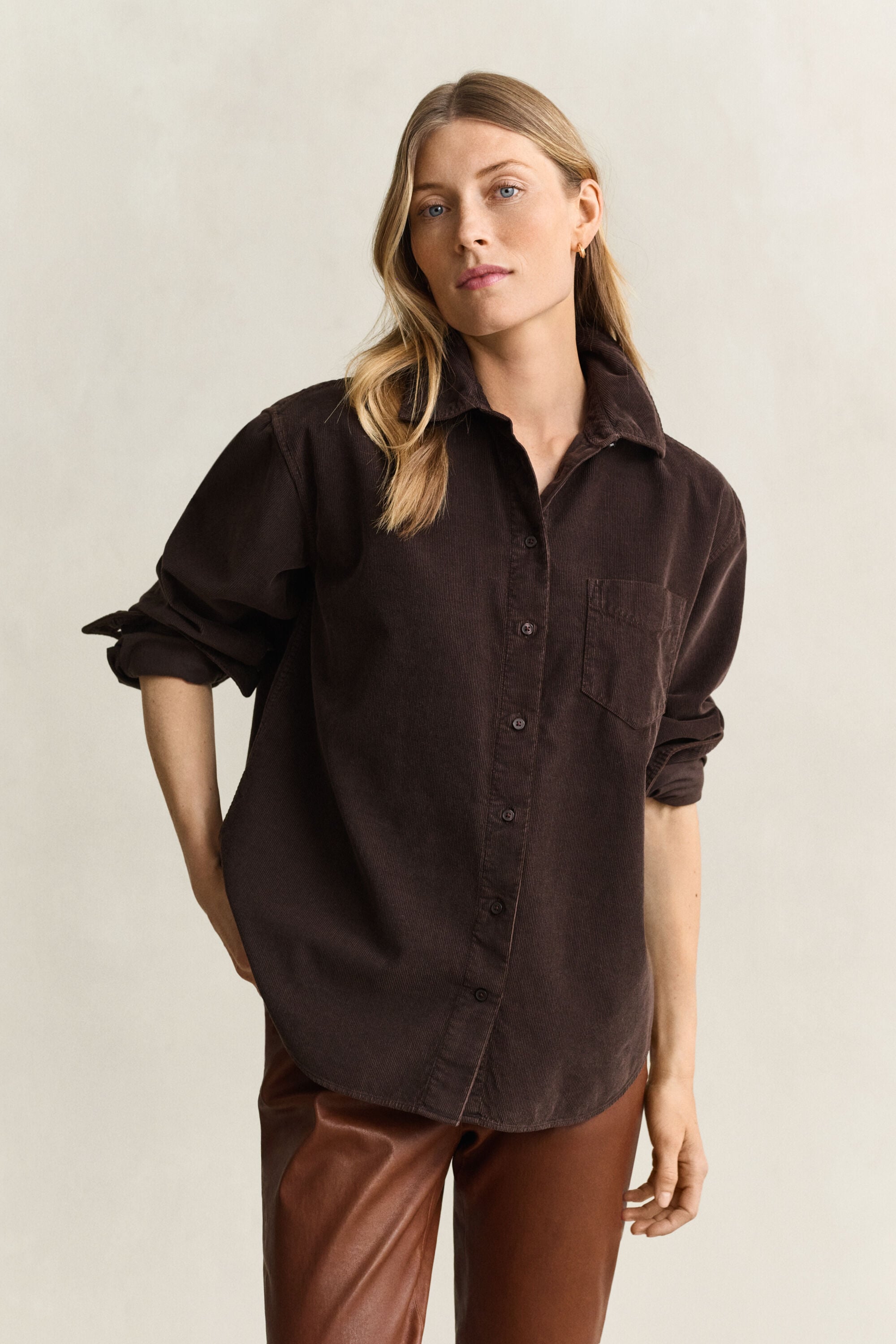 Camisa Relaxed Fit de pana
