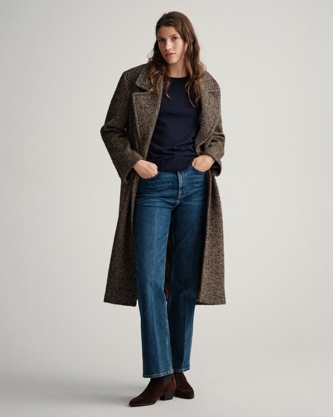 Jersey de cuello redondo en algod&oacute;n y cachemir