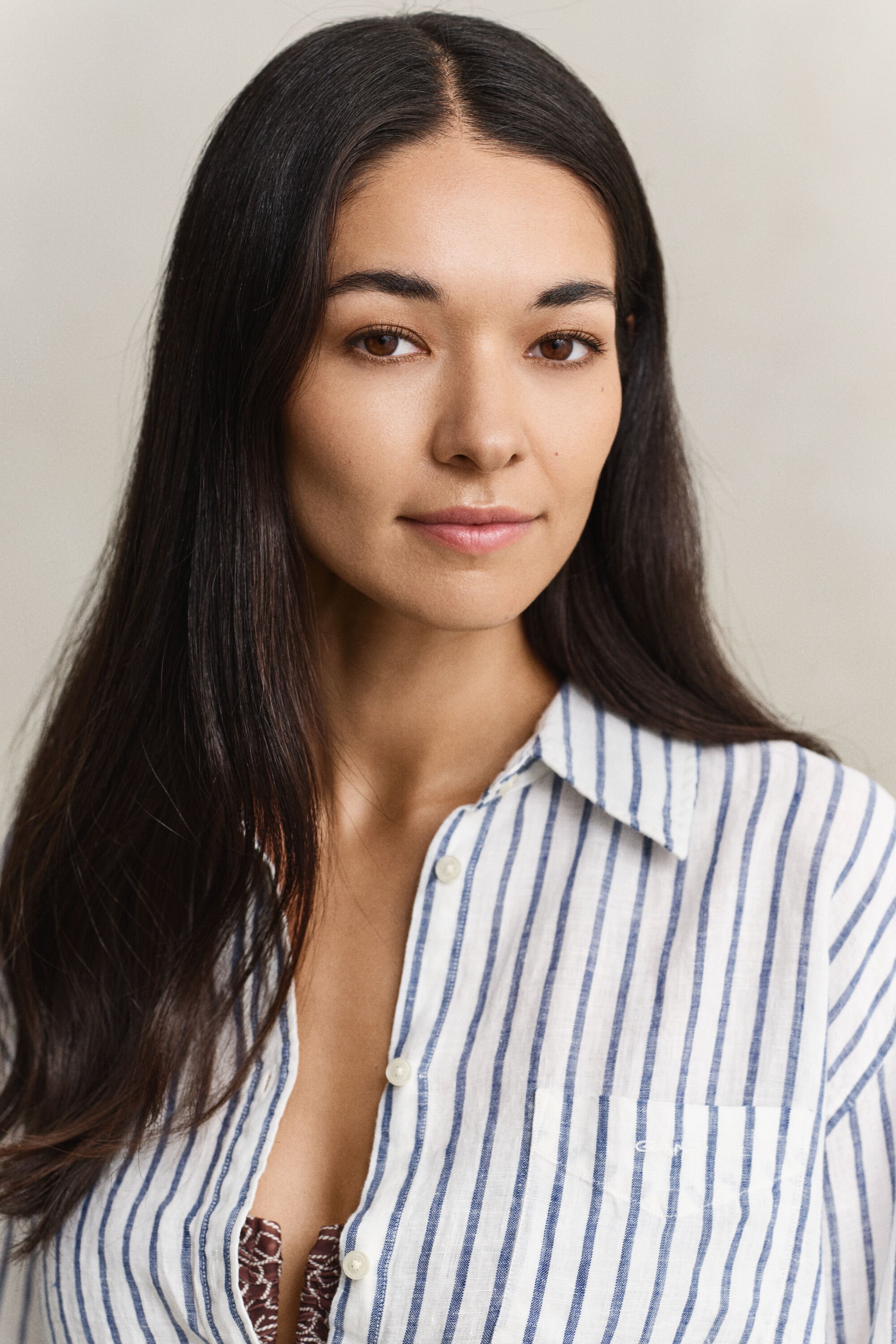 Camisa Relaxed Fit de lino a rayas