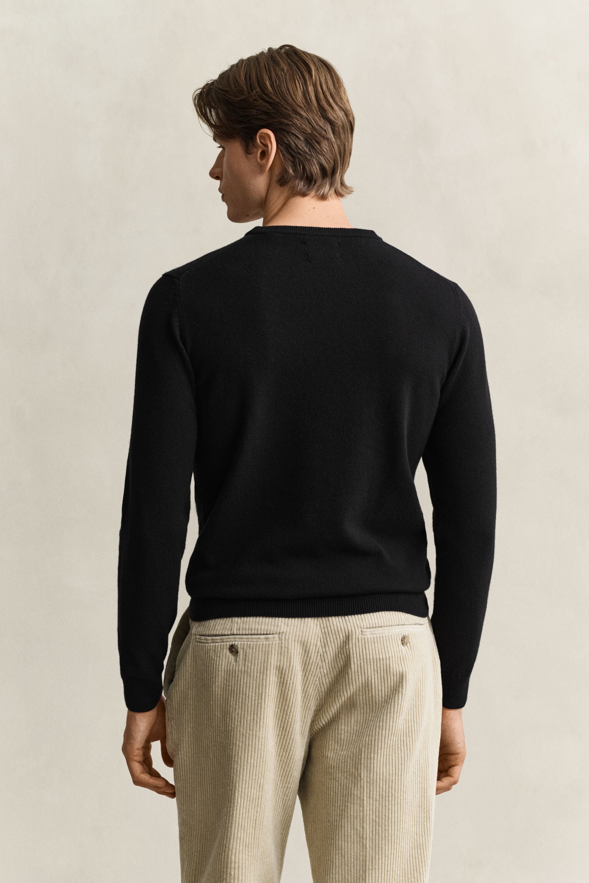 Jersey de lana de oveja con cuello redondo