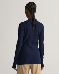 Blusa de manga larga, cuello de pico y canal&eacute;