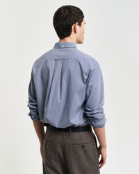 Camisa Regular Fit de popelina con microestampado de cuadros Vichy