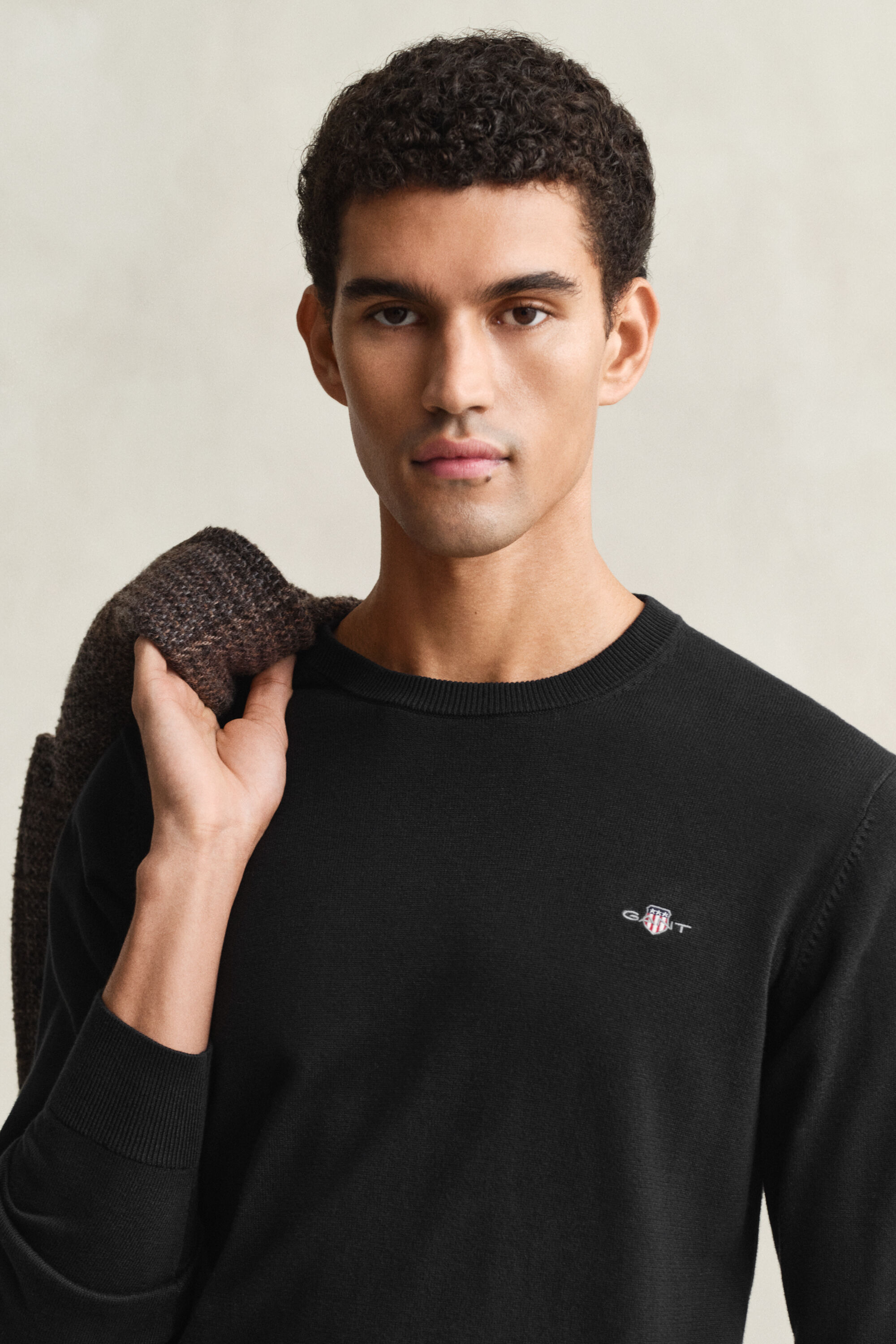 Jersey de algodón con cuello redondo