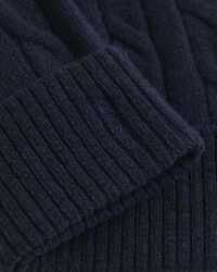 Gorro de lana en punto de ochos