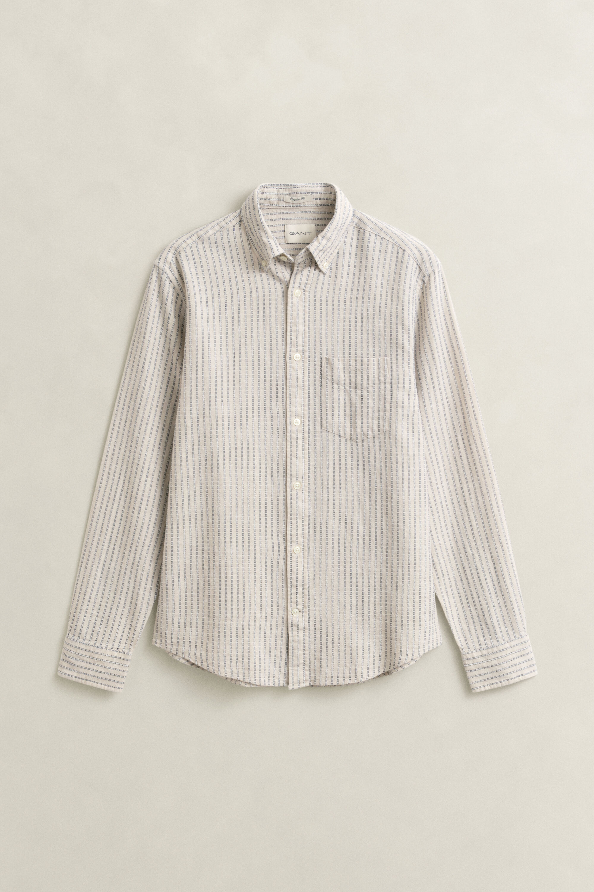 Camisa de mezcla de lino a rayas