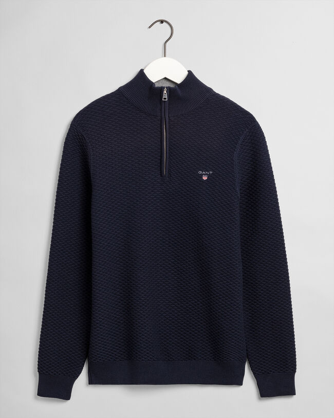 Jersey con media cremallera en punto Triangle Texture