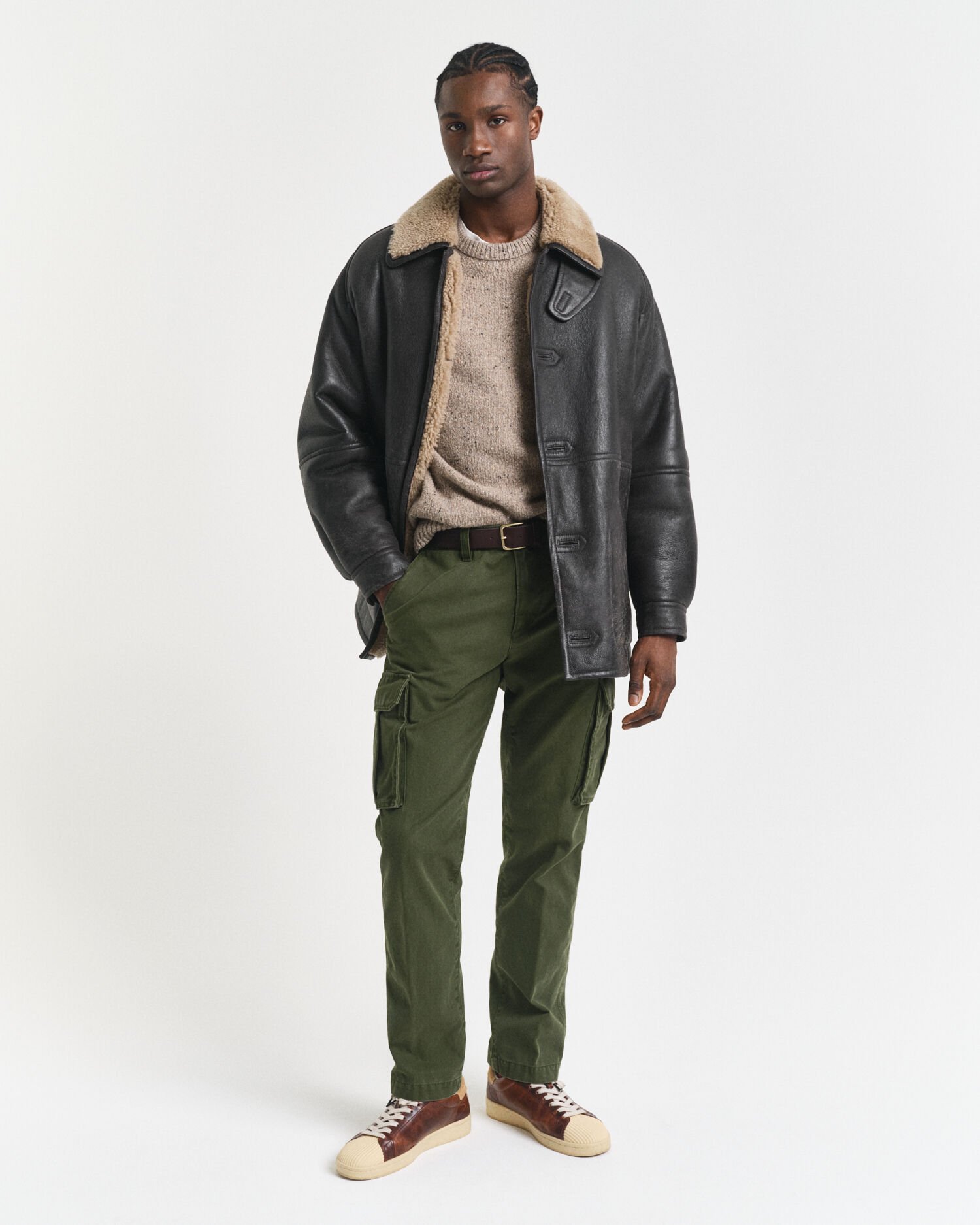 Pantalones cargo Regular Fit de sarga de algodón