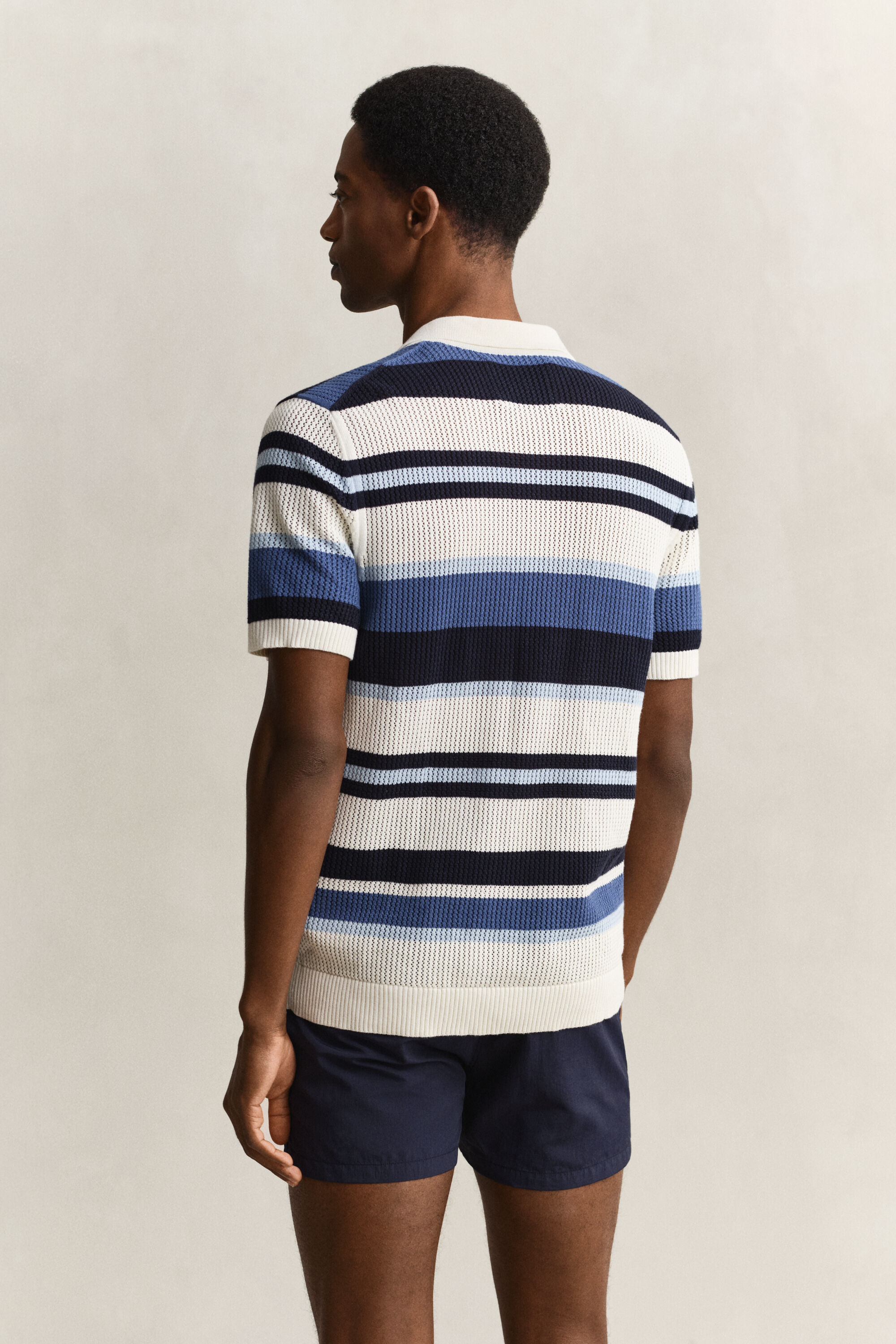 Jersey tipo polo de rayas