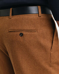 Pantalones de traje Relaxed Fit de franela de lana