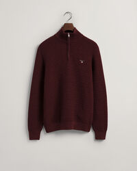 Jersey de algod&oacute;n Texture con media cremallera