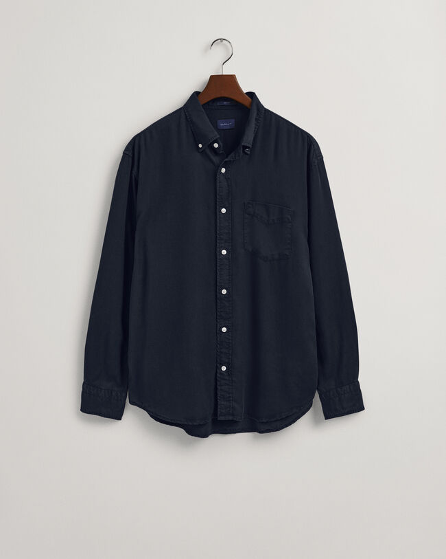 Camisa Relaxed Fit de lyocell te&ntilde;ida en prenda