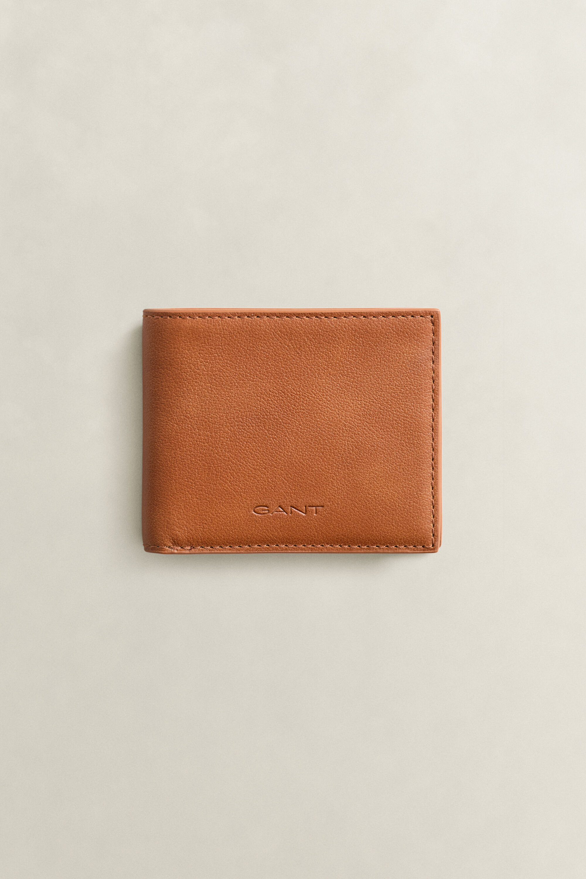 Cartera plegable de piel