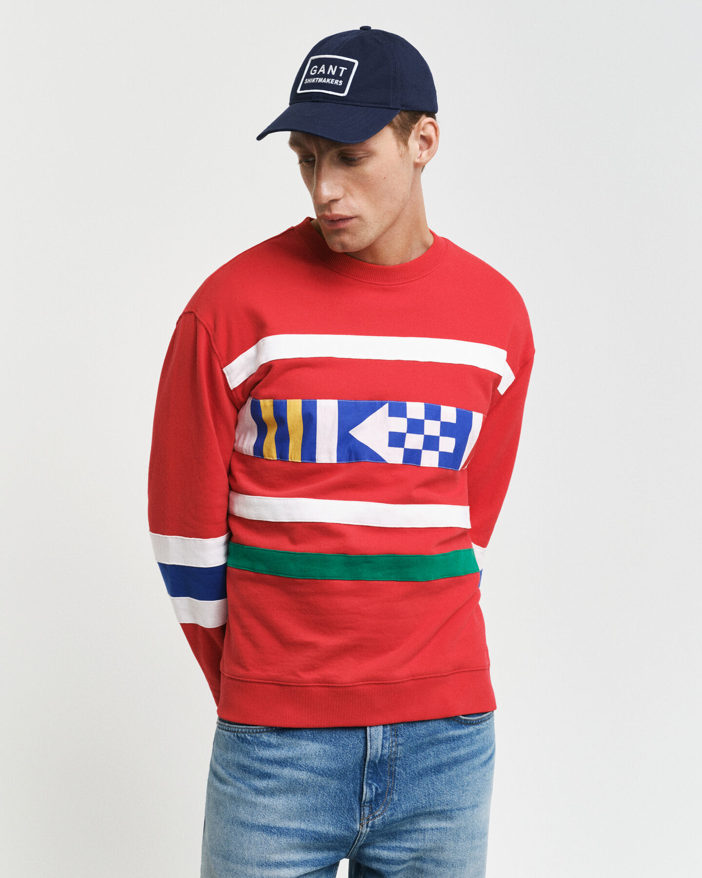 Sudadera de cuello redondo con panel