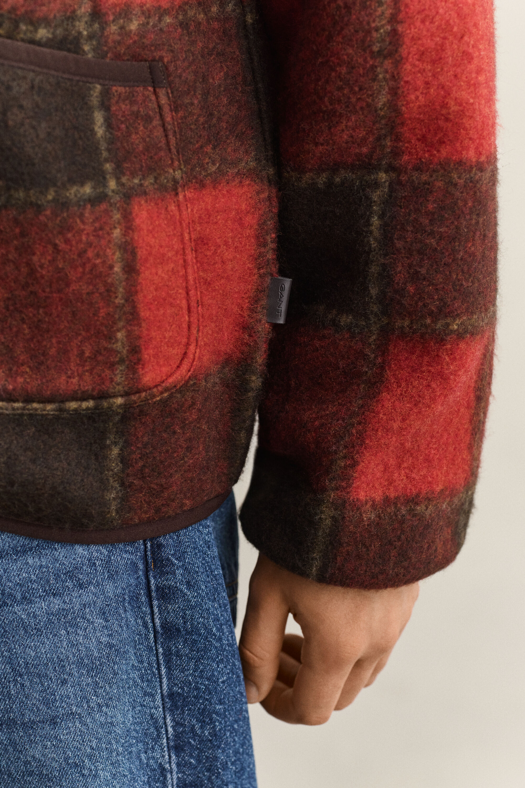 Chaqueta polar a cuadros