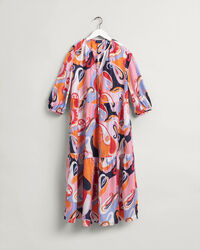 Vestido de seda con estampado de cachemir