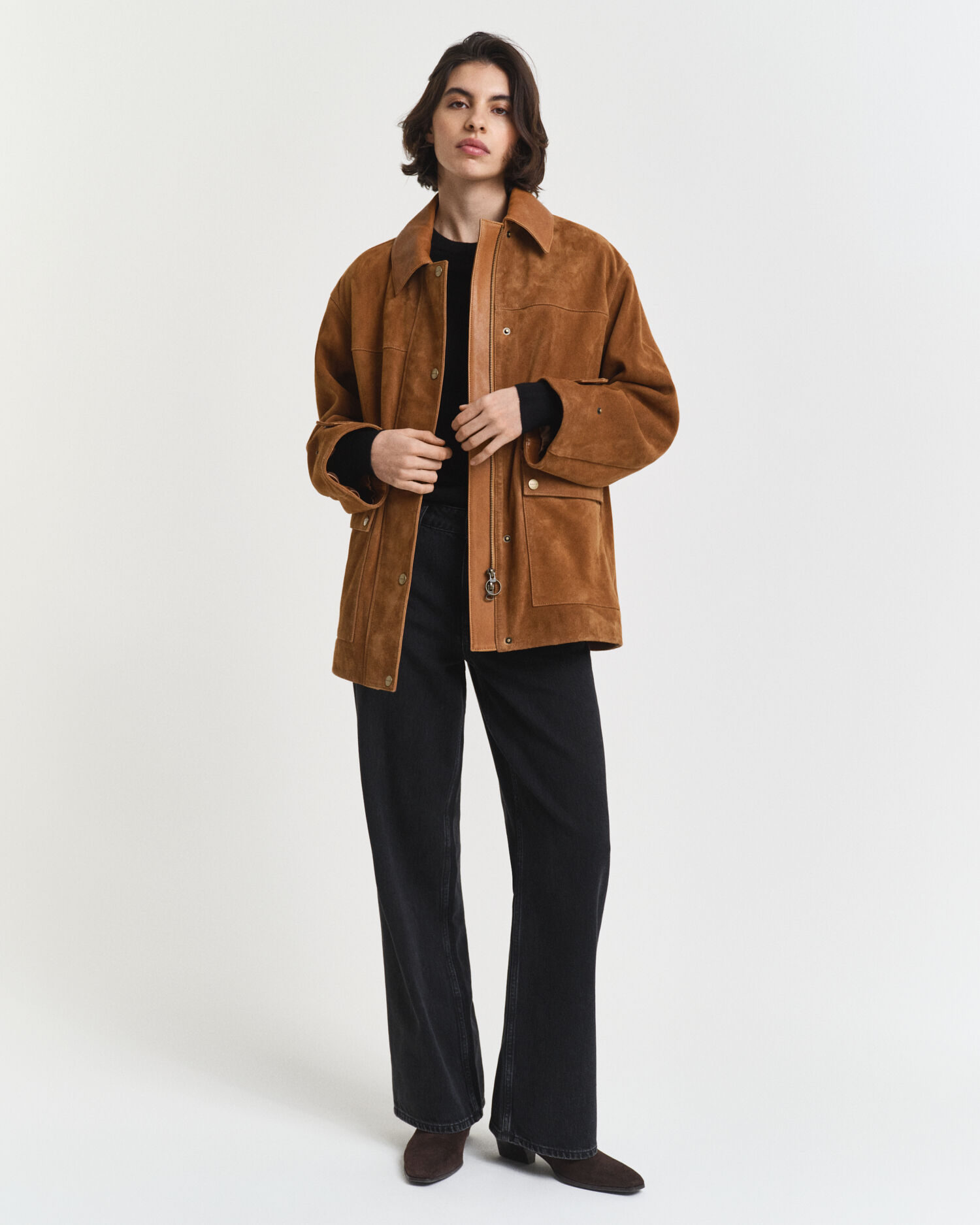 Jersey de cuello redondo en lana merino extrafina