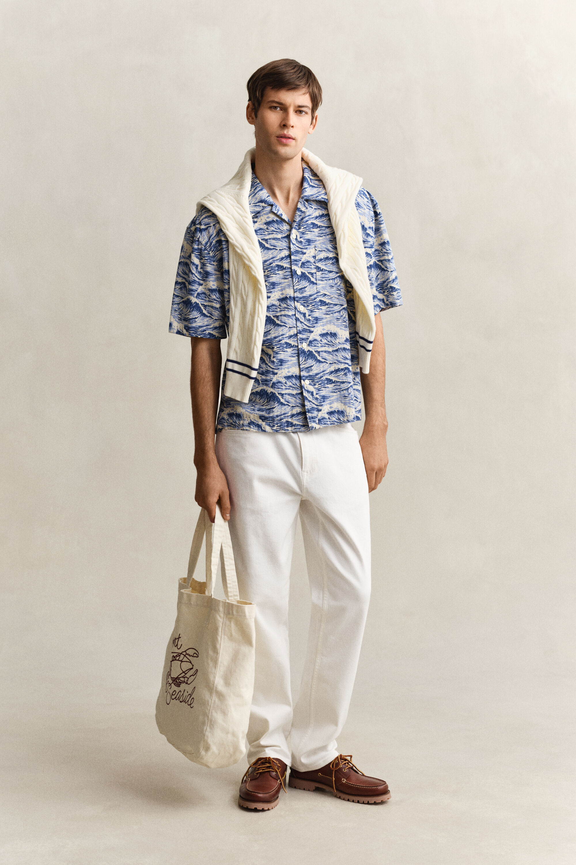 Camisa estampada de manga corta