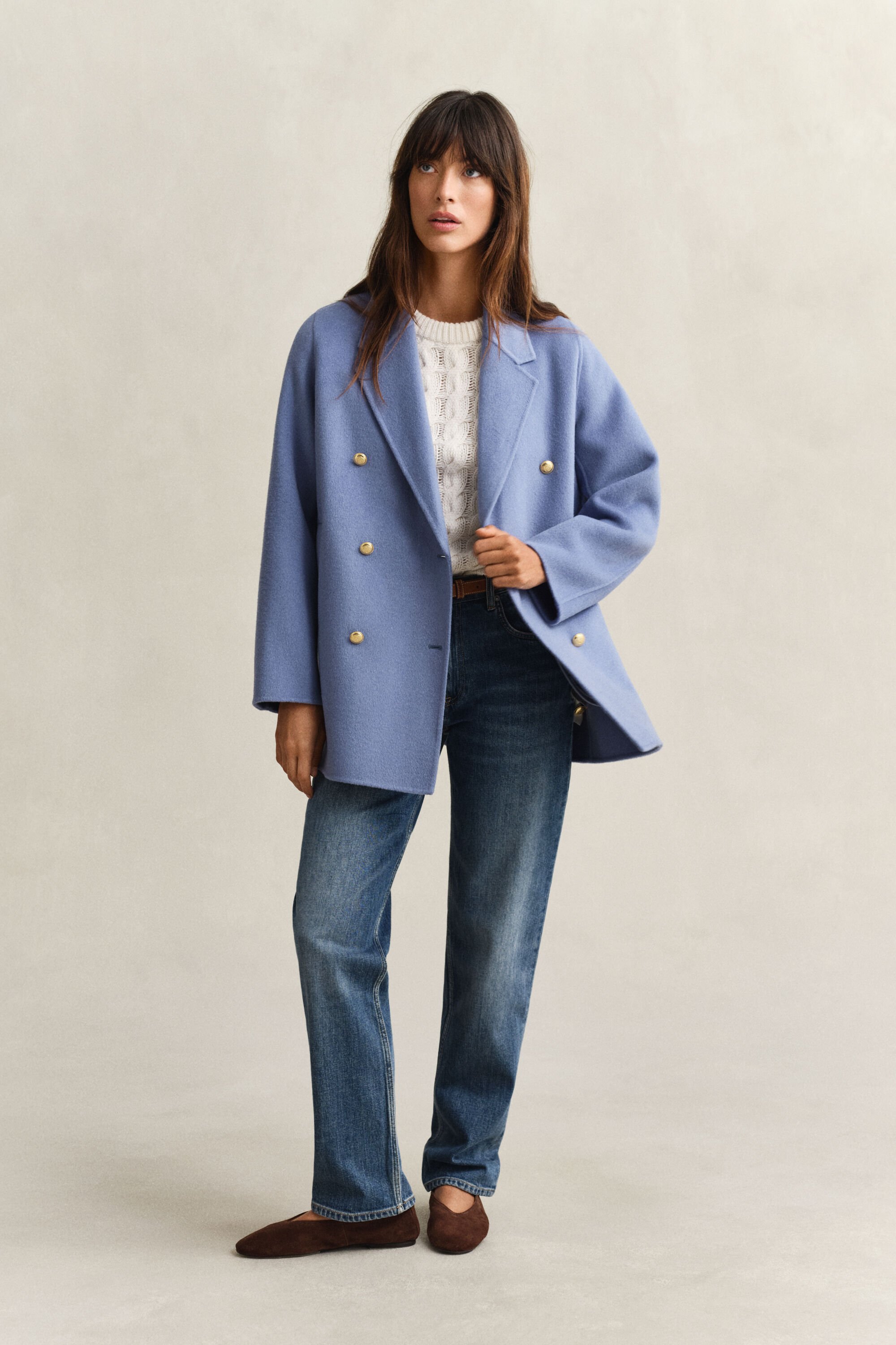 Chaquetón con detalle cosido a mano