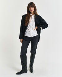 Blusa Oxford clásica con volantes