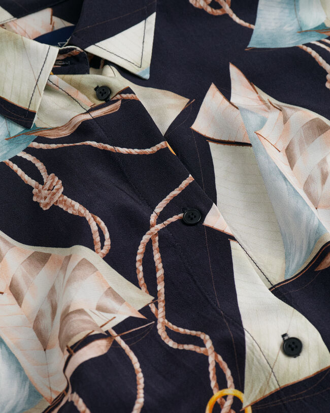 Vestido camisero Slim Fit Sailing Print