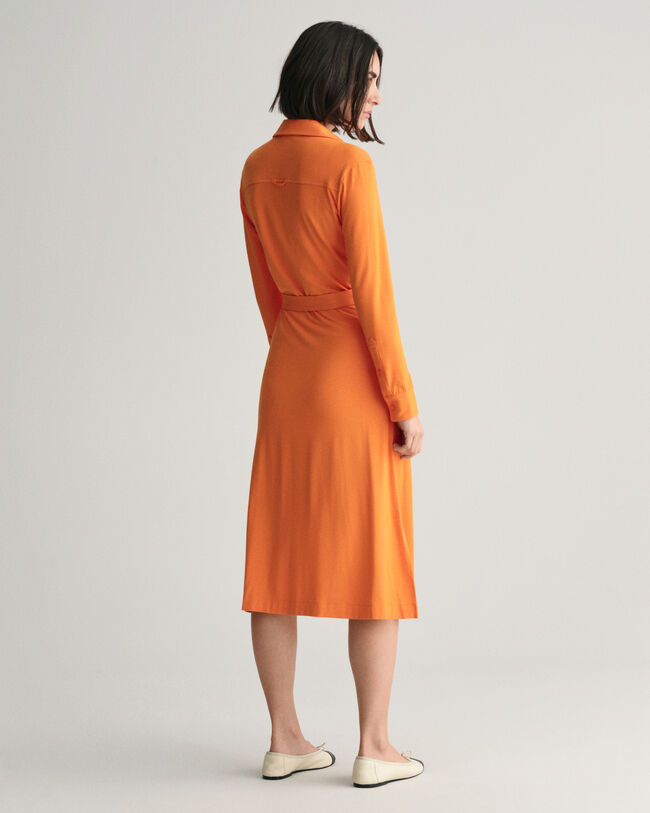 Vestido camisero Slim Fit de punto