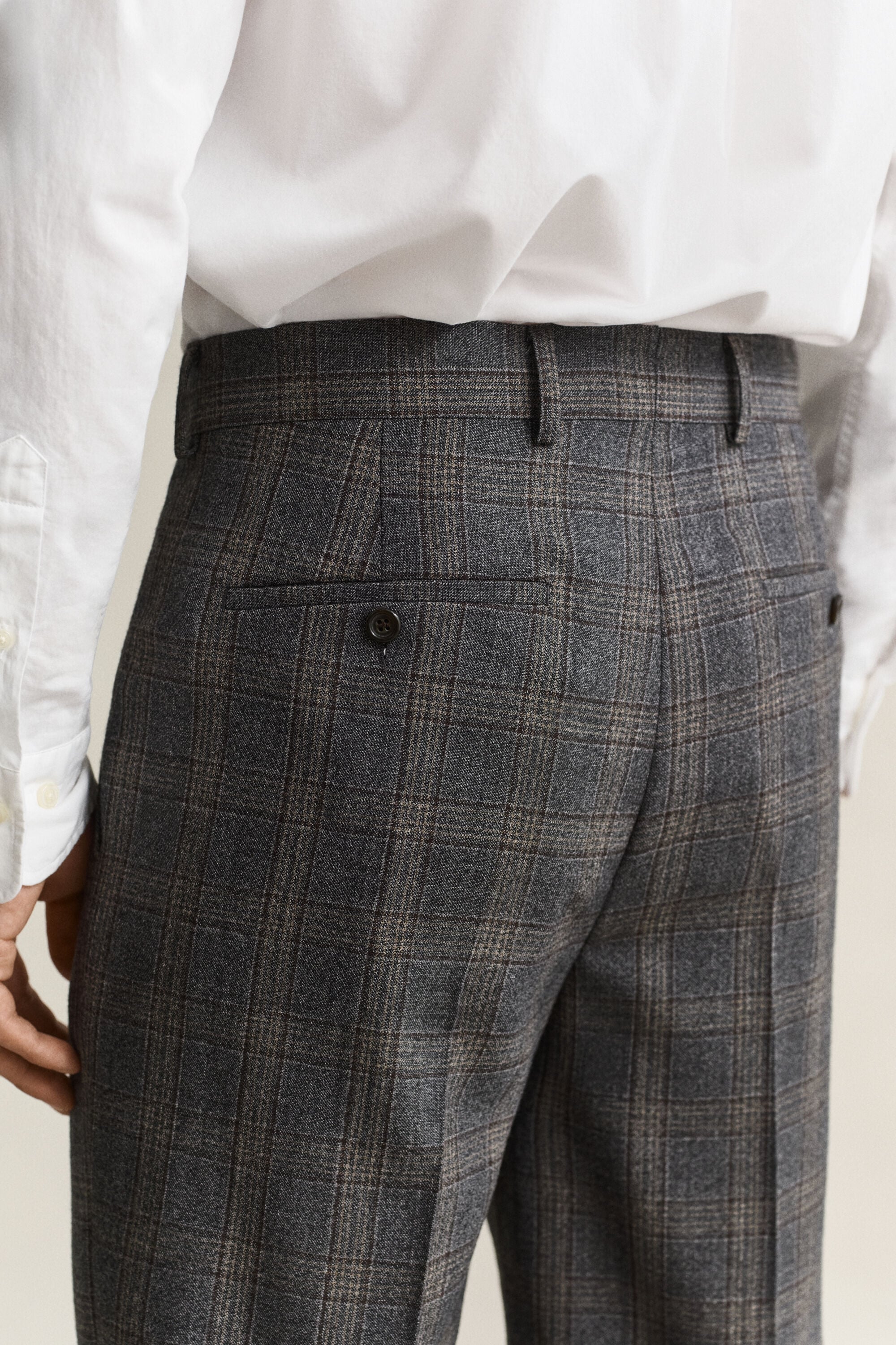 Pantalones de traje a cuadros Glen