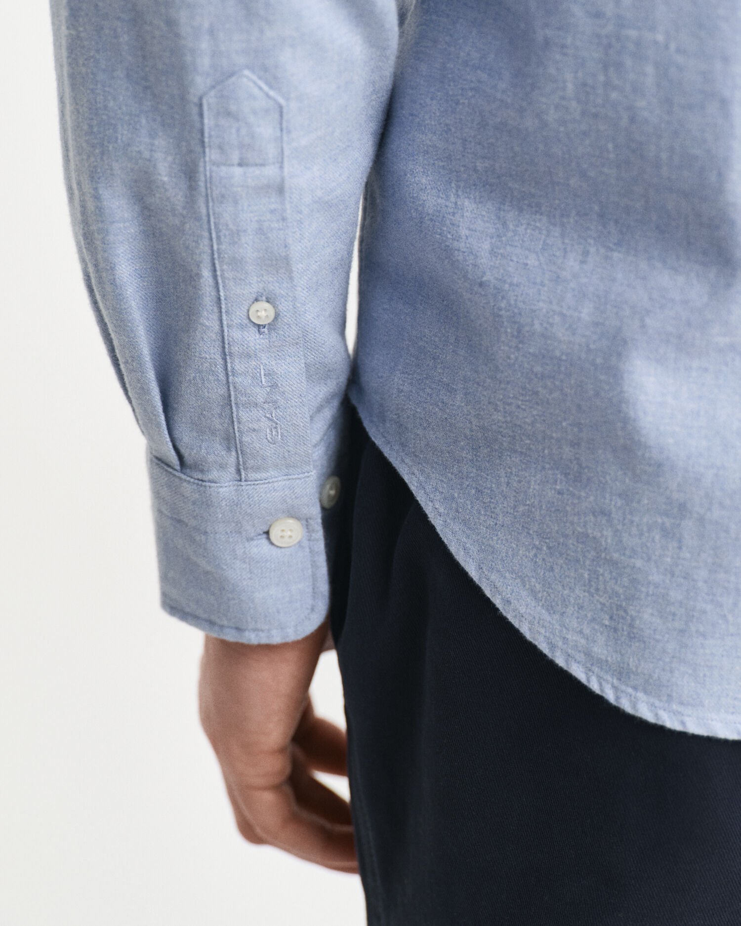 Camisa Regular Fit de franela jaspeada