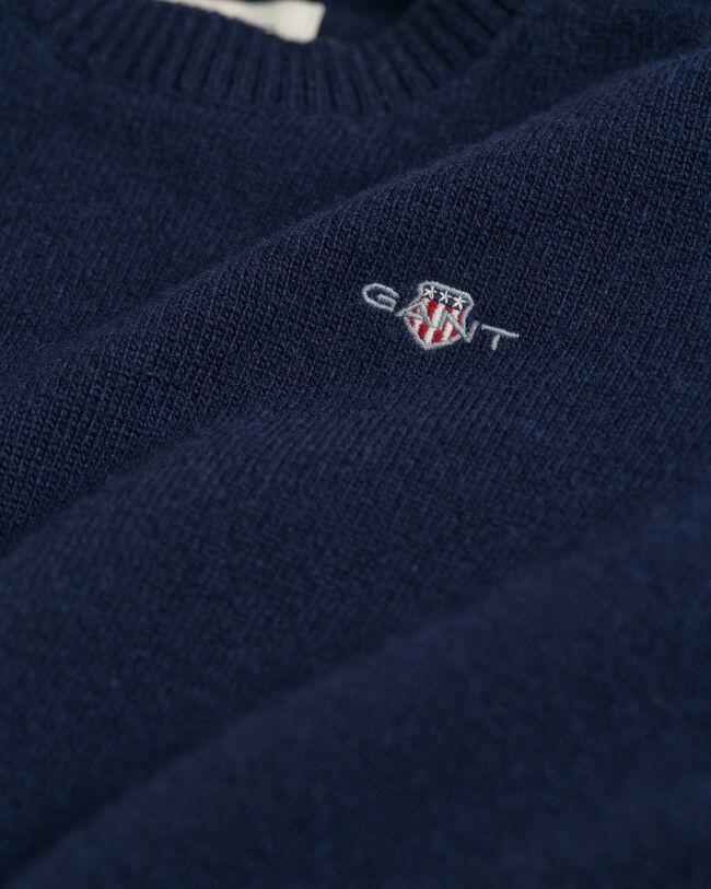 Jersey de cuello redondo en lana de oveja Kids