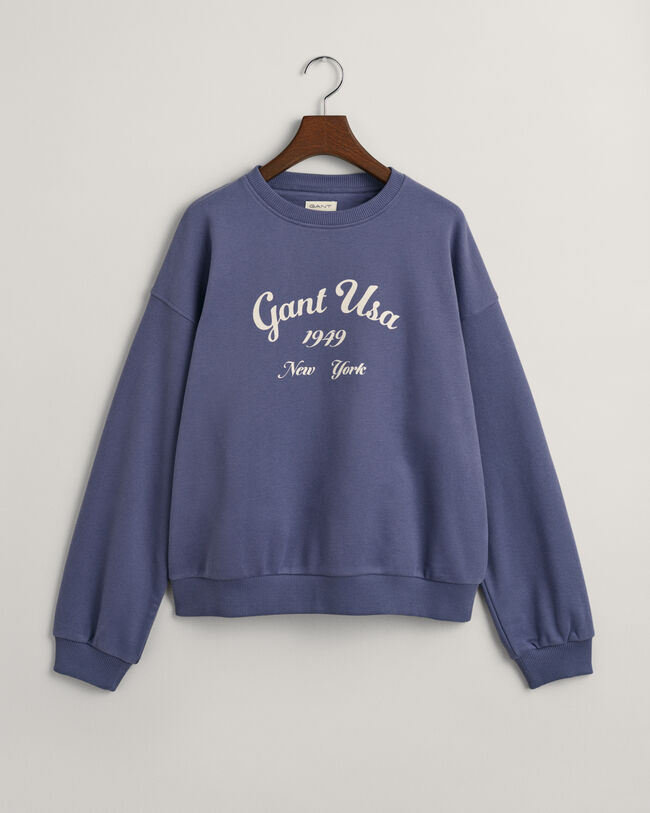 Sudadera Oversized Script Graphic Teen Girls
