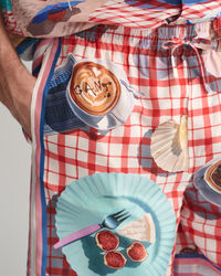 Pantalones cortos de seda con estampado