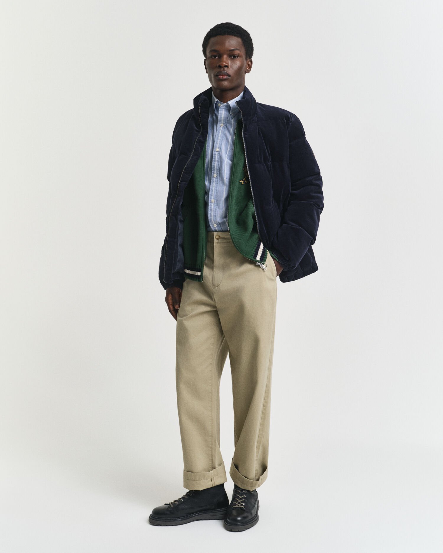 Chaqueta acolchada de pana