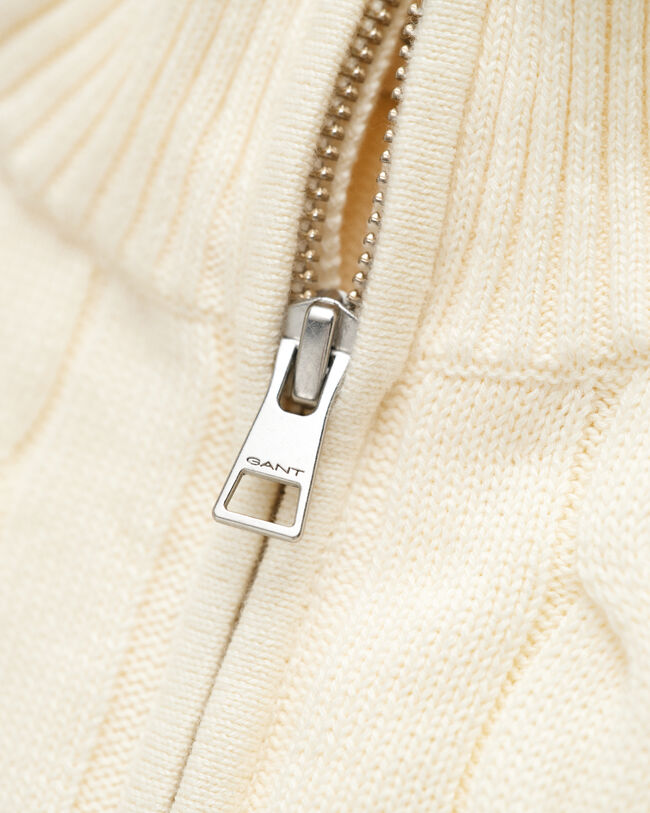 Jersey de punto de ochos de algodón con media cremallera Teens