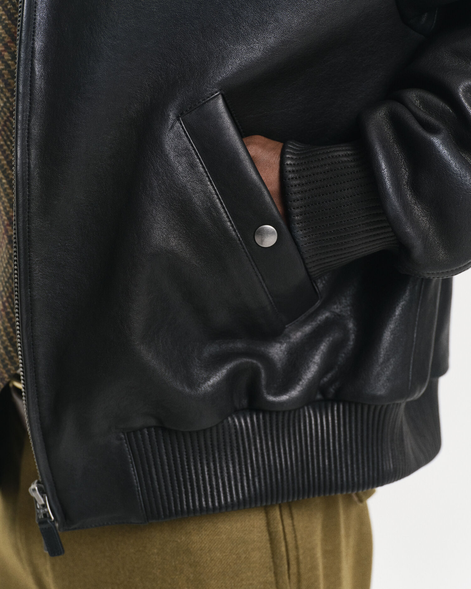 Cazadora Harrington de piel