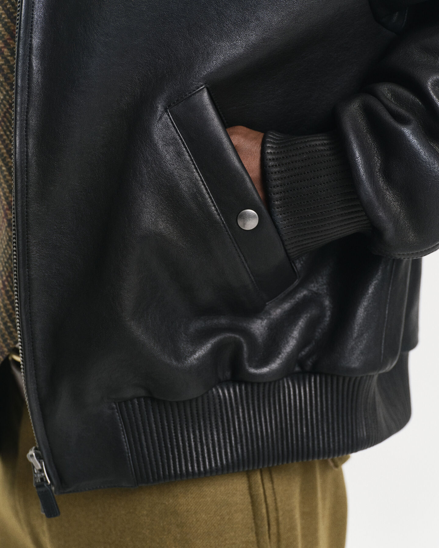 Cazadora Harrington de piel