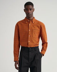Camisa extragrande de algodón Houndstooth