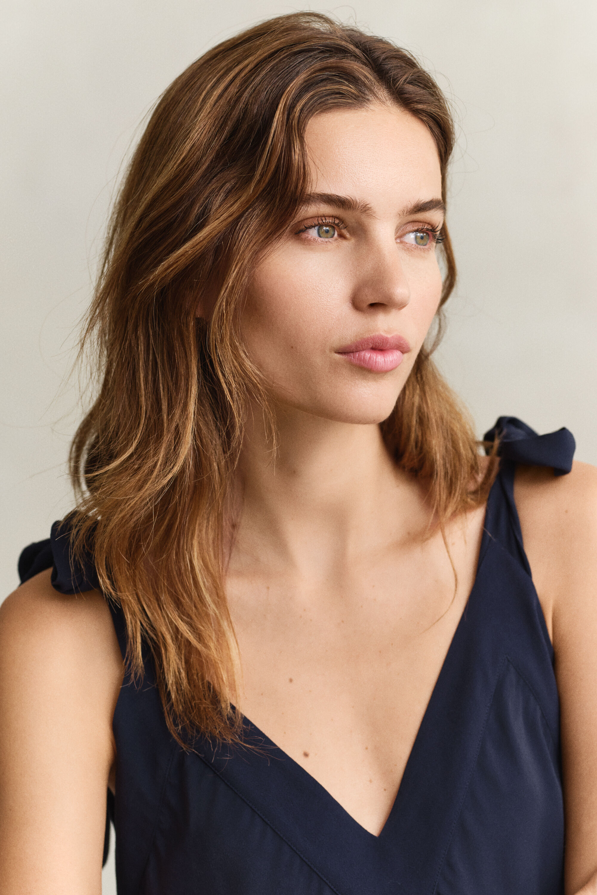 Vestido lencero cortado al bies