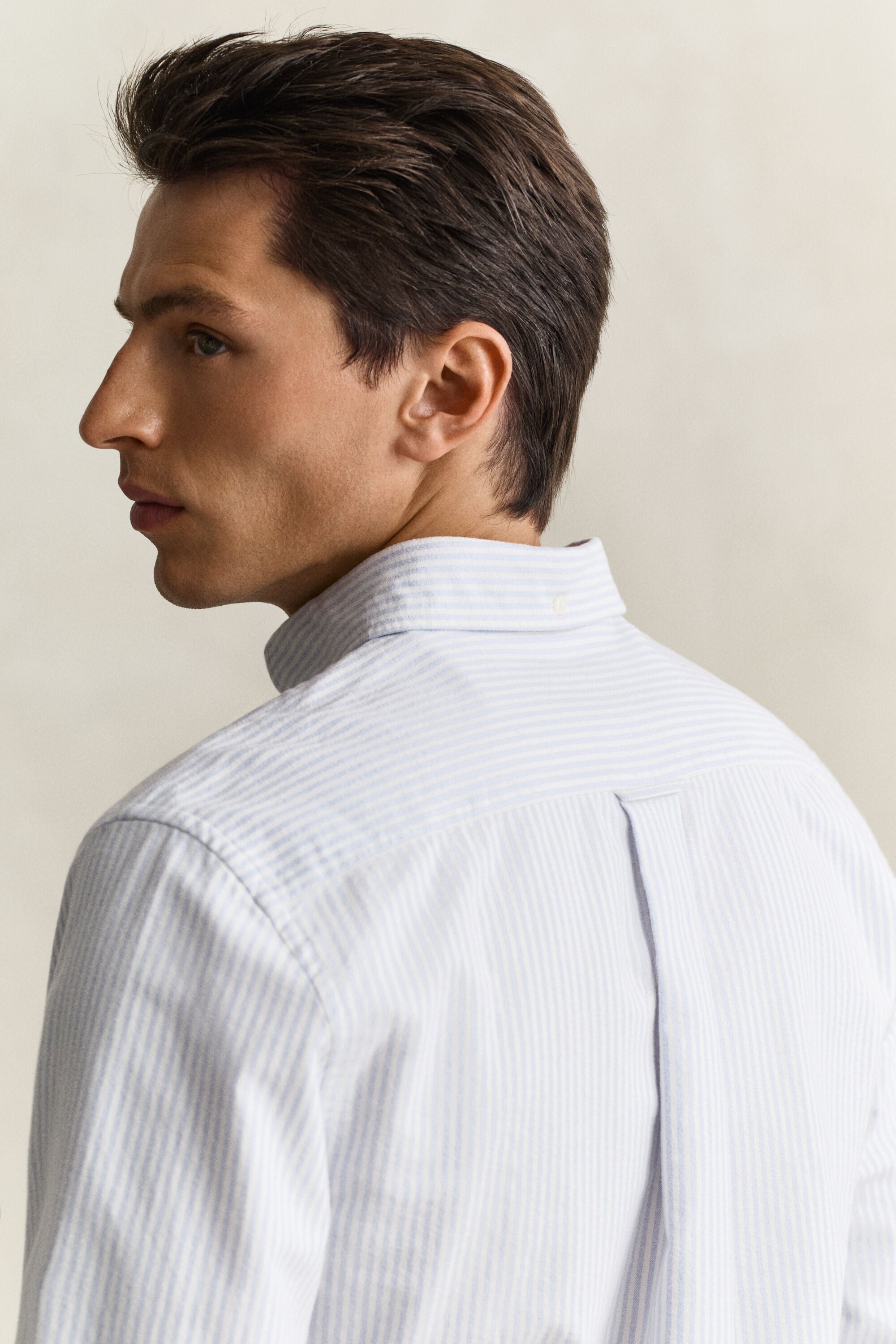 Camisa Oxford perchada de rayas