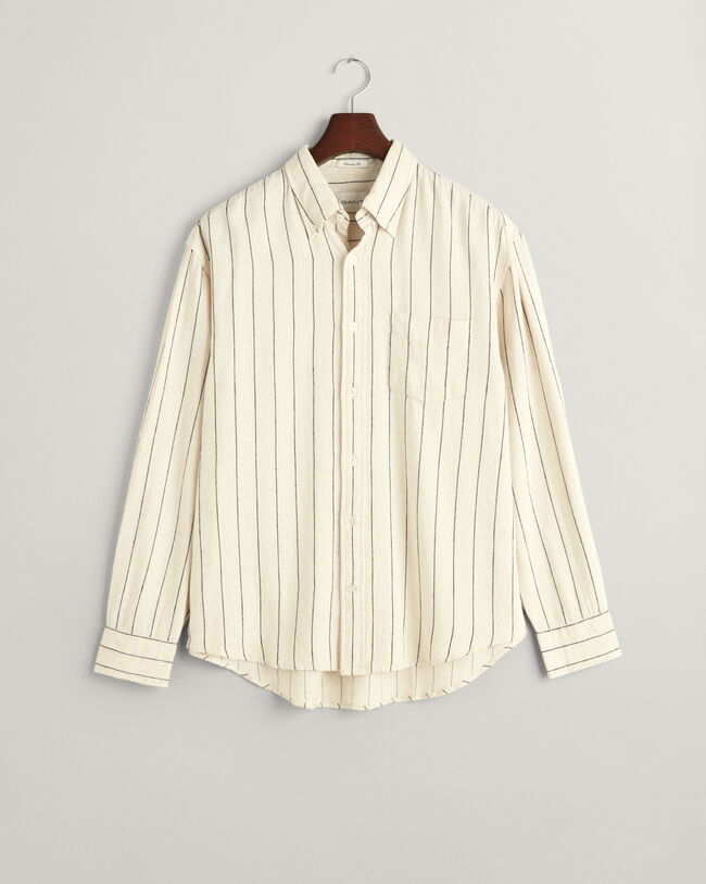 Camisa Slub Striped Relaxed Fit