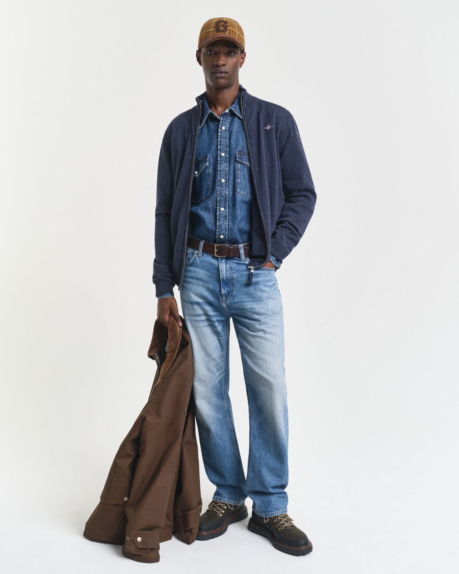 Cárdigan de lana de oveja muy fina con cremallera