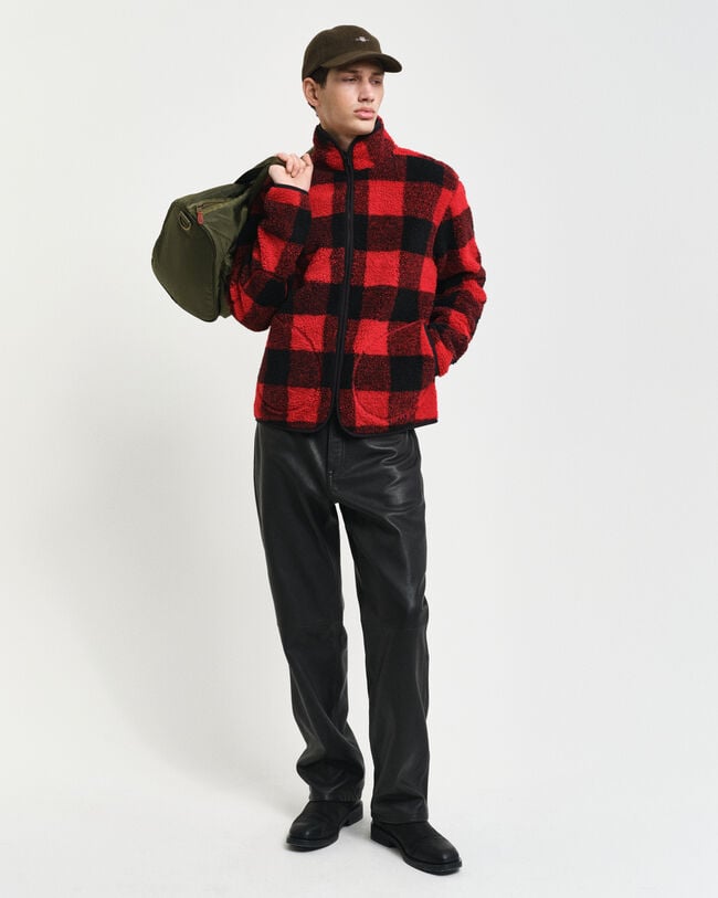 Chaqueta polar a cuadros