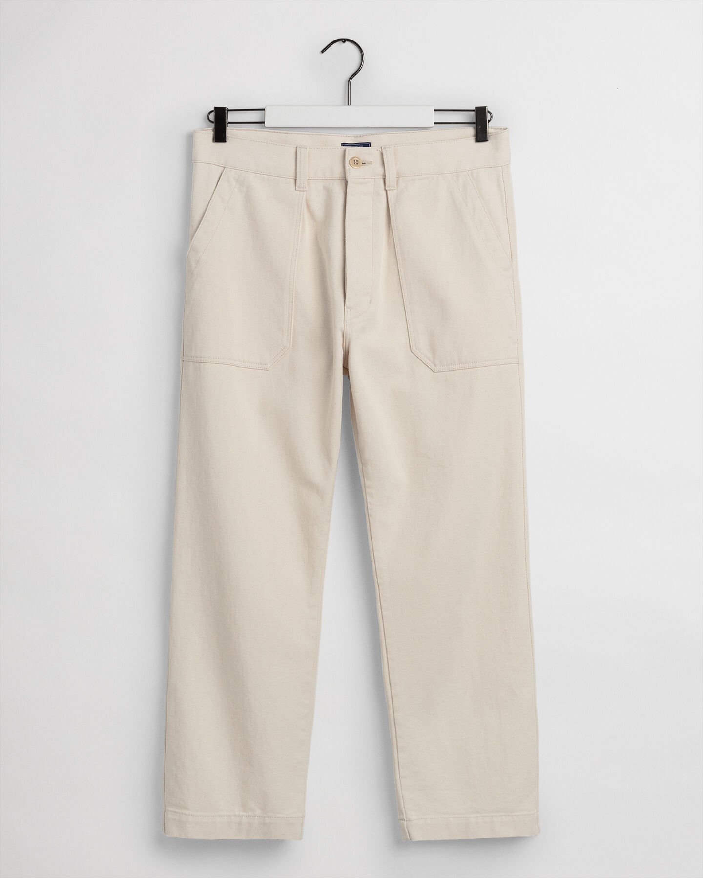 Vaqueros tobilleros con bolsillos de parche