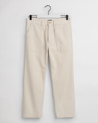 Vaqueros tobilleros con bolsillos de parche