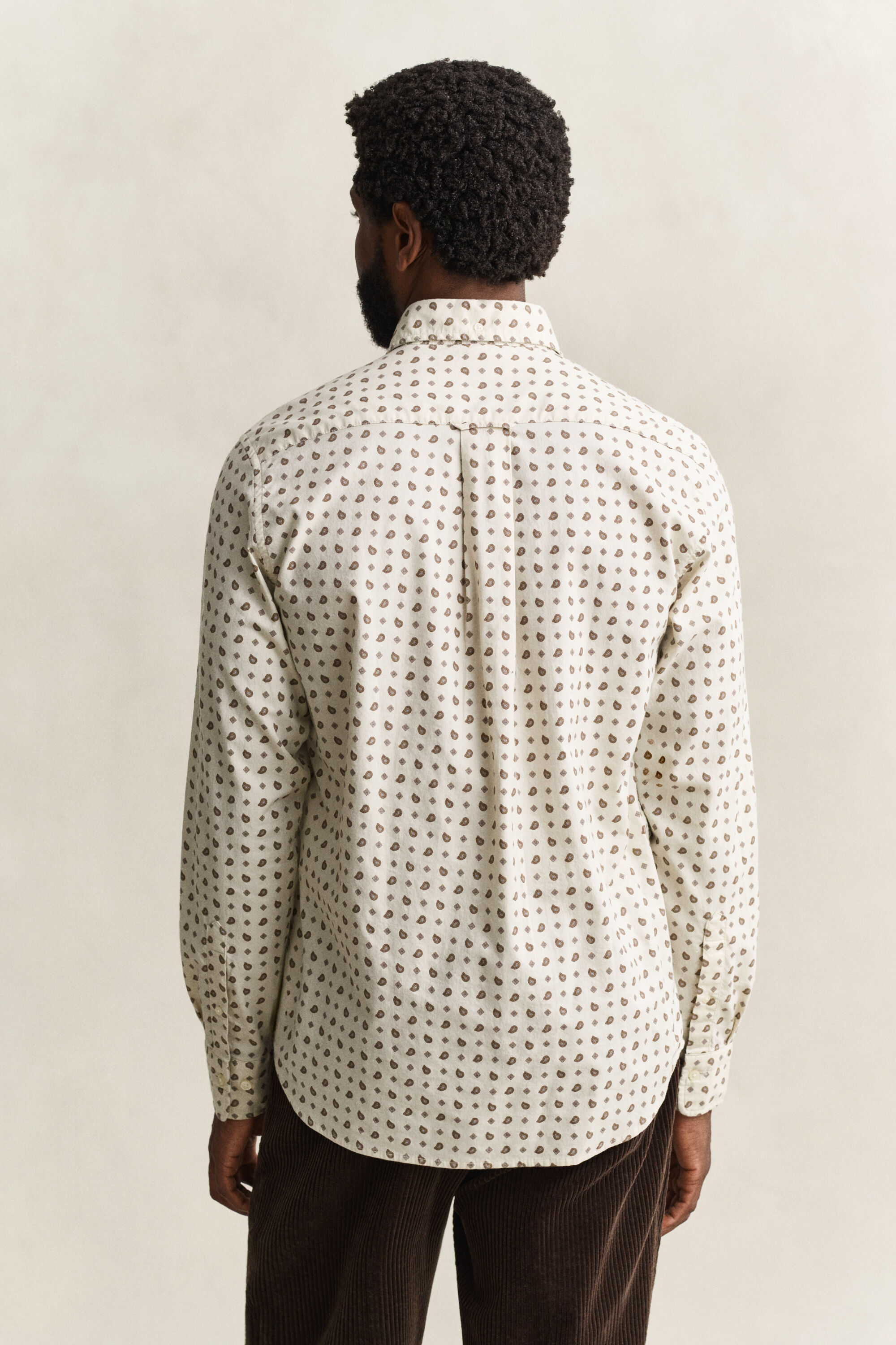 Camisa de sarga con estampado de cachemir