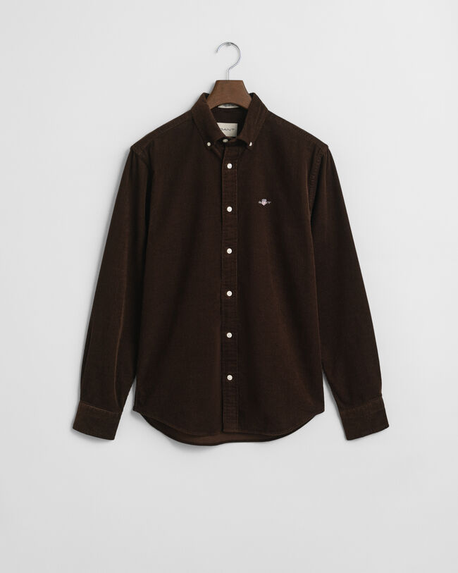 Camisa Regular Fit de pana de algodón