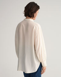 Blusa Popover de seda y lyocell