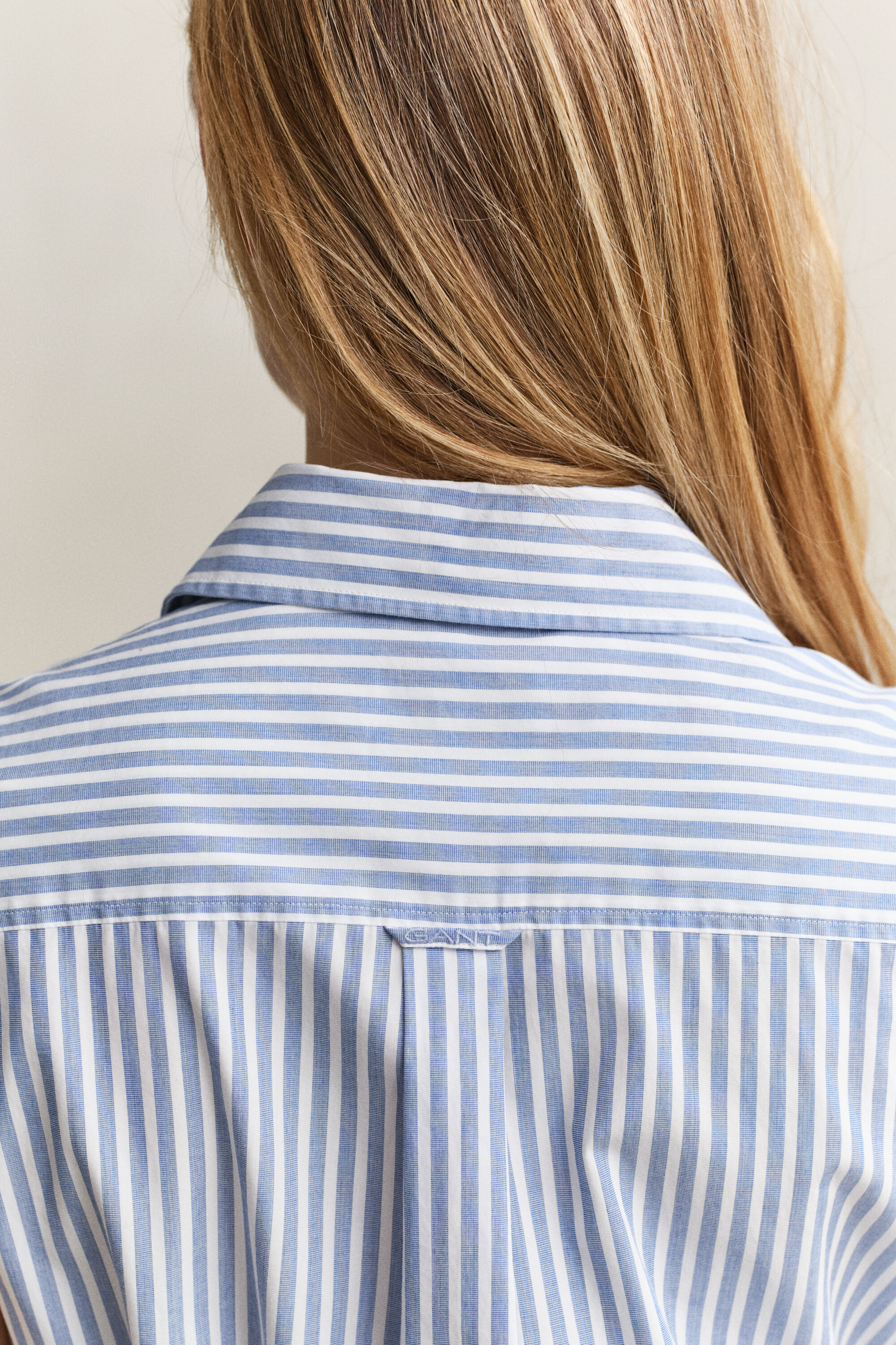 Vestido sin mangas de algodón a rayas