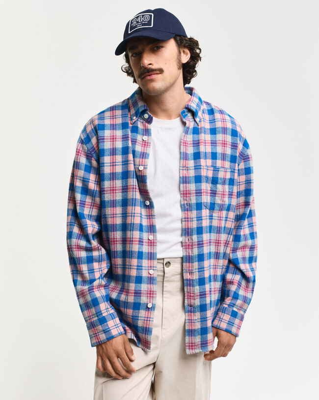 Camisa Relaxed Fit de franela a cuadros
