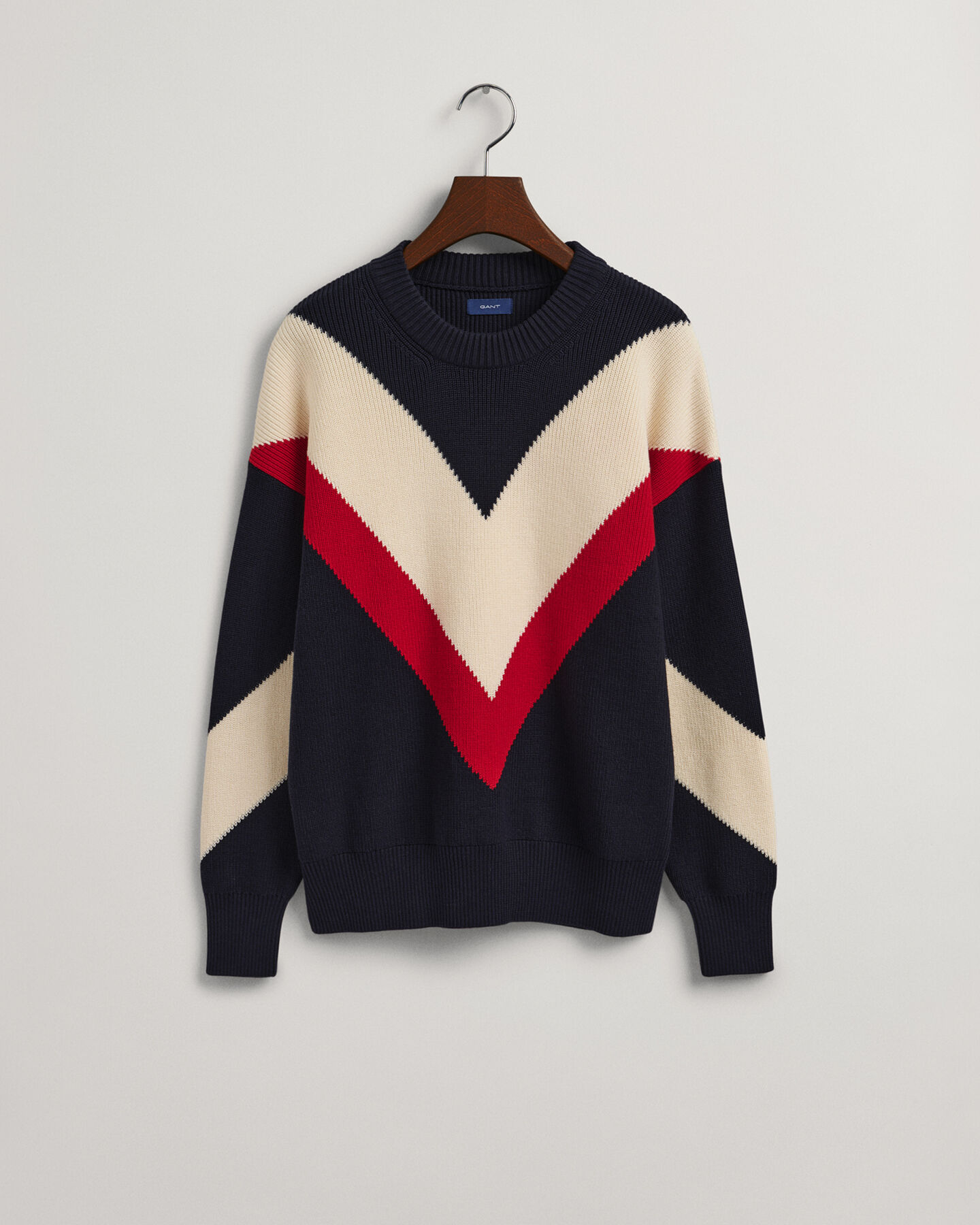 Jersey de cuello redondo con bloques de color