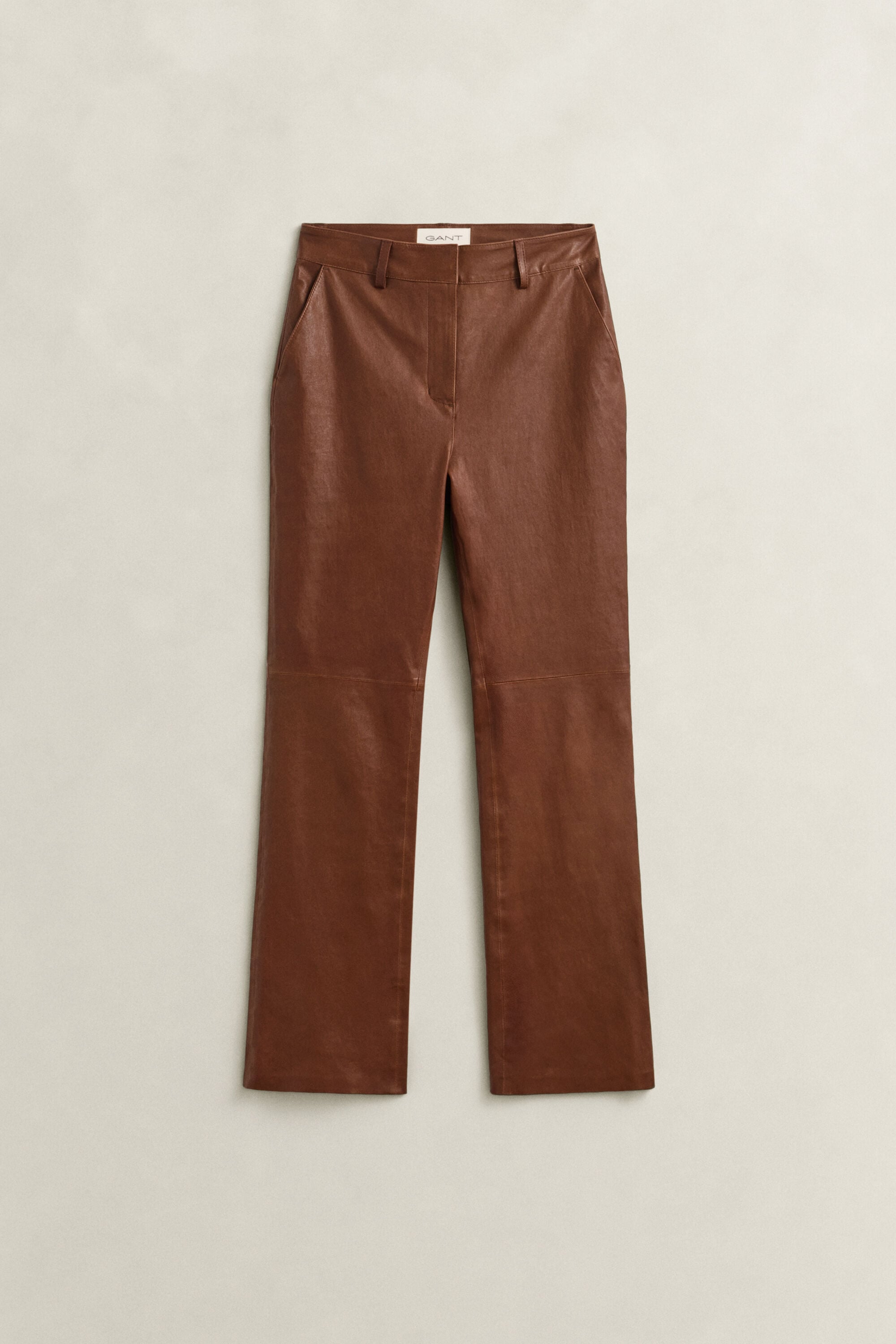 Pantalones acampanados de piel