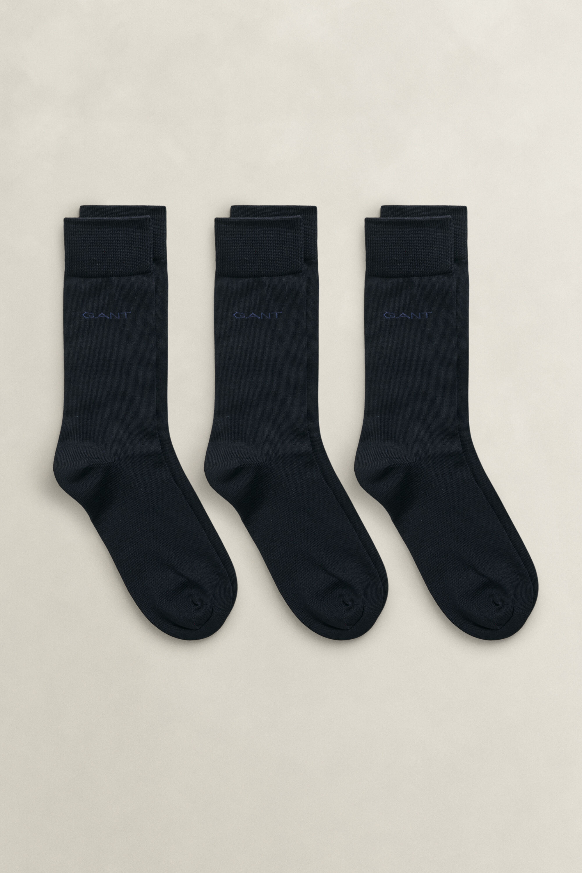 Paquete de tres pares de calcetines de algodón mercerizado